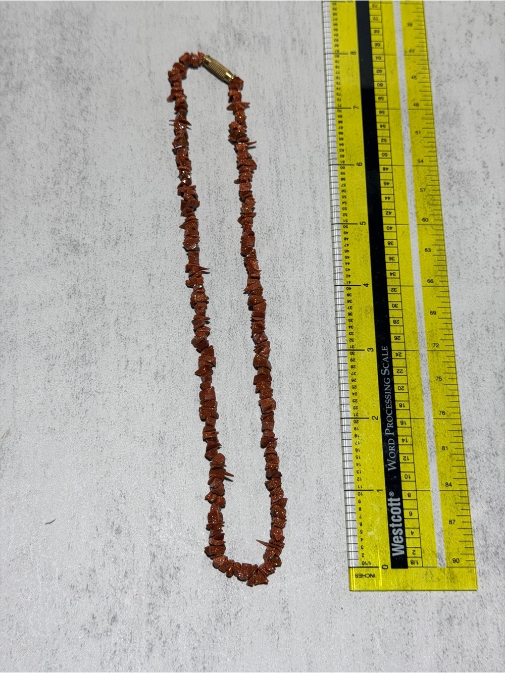 Natural Brown Sparkel Chip Necklace - Women Jewelry